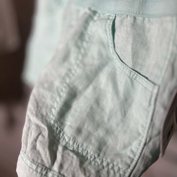NEW Althleta Linen Shorts, Light Teal Lima Linen Shortie, Size 0 - Picture 5 of 9